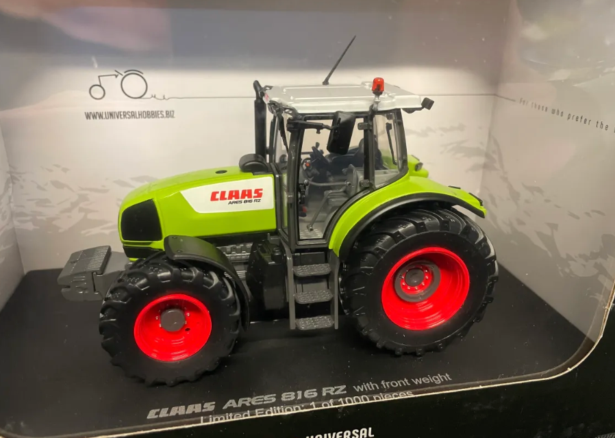 UNIVERSAL HOBBIES 6661 1:32 SCALE CLAAS ARES 816 RZ TRACTOR WITH FRONT WEIGHT LIMITED EDITION