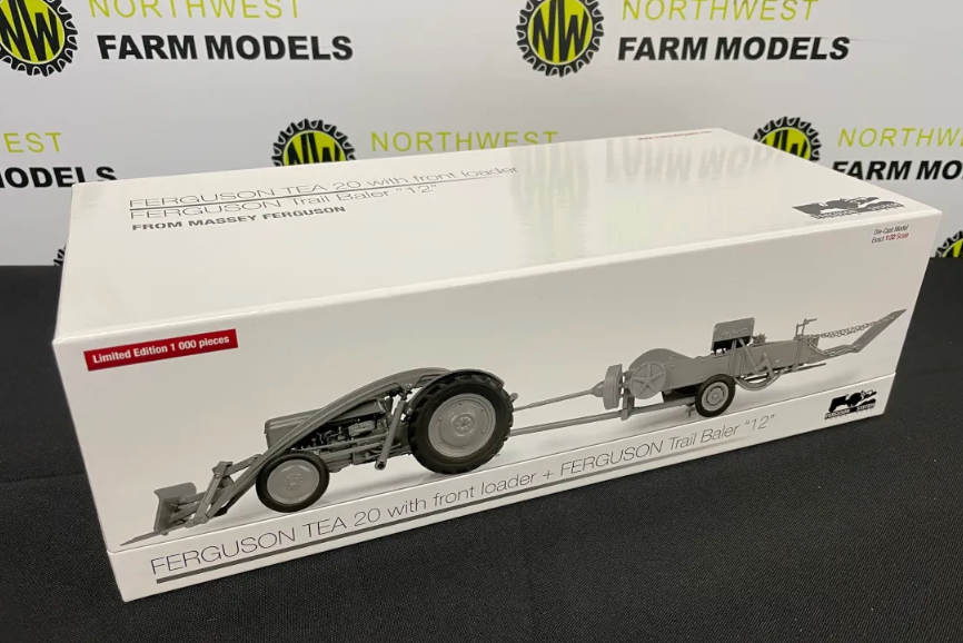 UNIVERSAL HOBBIES 5378 1:32 SCALE FERGUSON TEA 20 WITH HIGH LIFT LOADER & FERGUSON F12 BALER