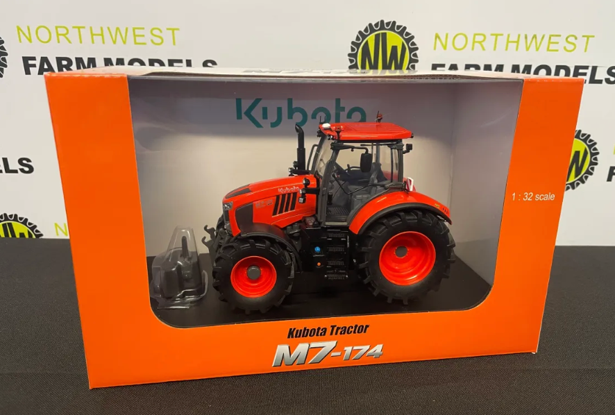 UNIVERSAL HOBBIES 6727 1:32 SCALE KUBOTA M7-174 WITH FRONT WEIGHT