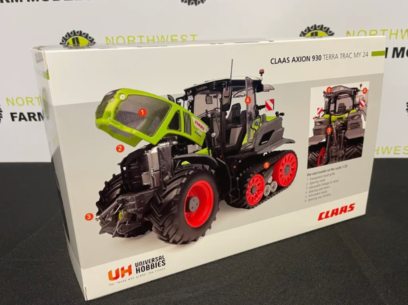 UNIVERSAL HOBBIES 6752 1:32 SCALE CLAAS AXION 930 TERRA TRAC (MY24) LIMITED EDITION