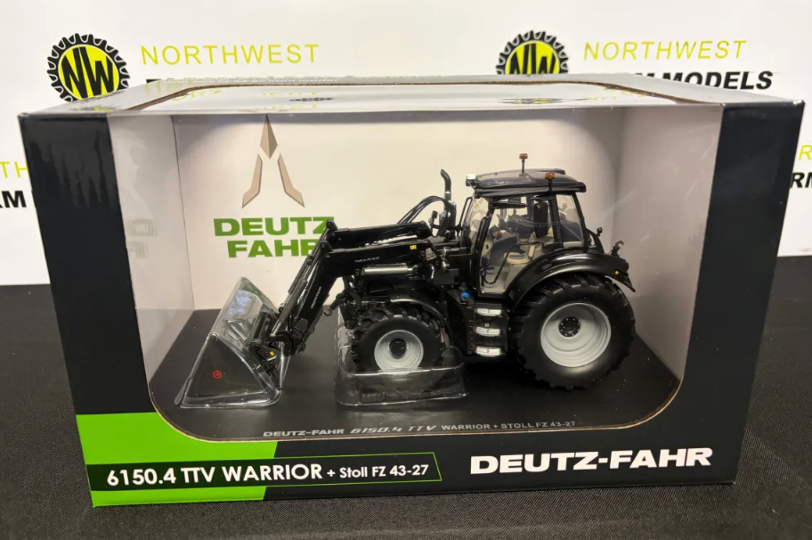 UNIVERSAL HOBBIES 6862 1:32 SCALE DEUTZ FAHR 6150.4 TTV WARRIOR EDITION WITH FRONT LOADER