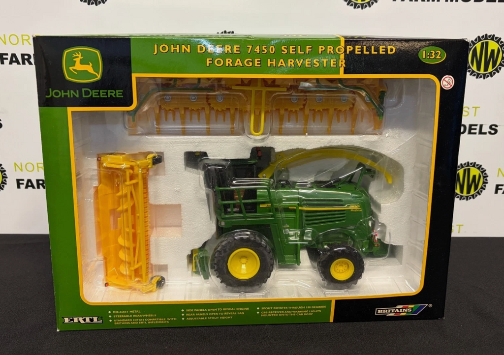 BRITAINS FARM 42461 1:32 SCALE JOHN DEERE 7450 SELF PROPELLED FORAGE HARVESTER