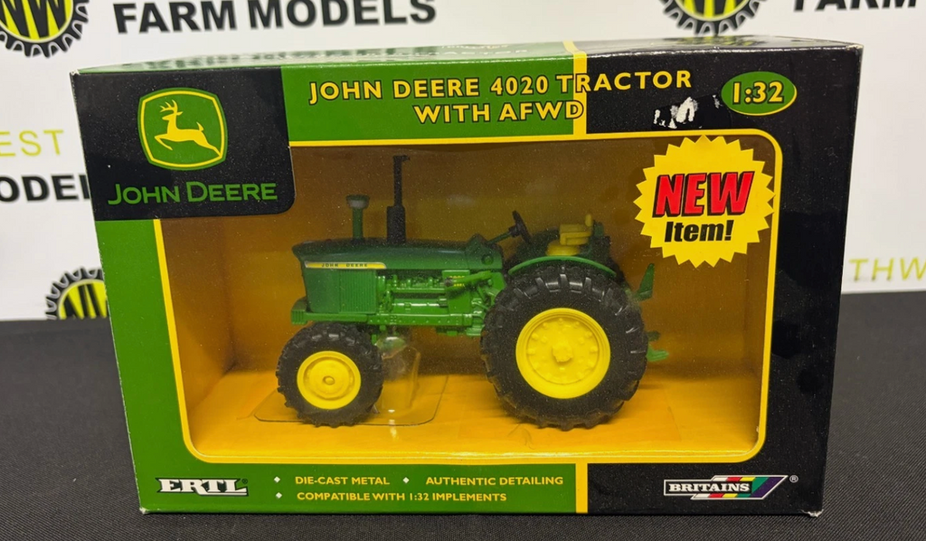 BRITAINS 42336 1:32 SCALE JOHN DEERE 4020 TRACTOR 4WD