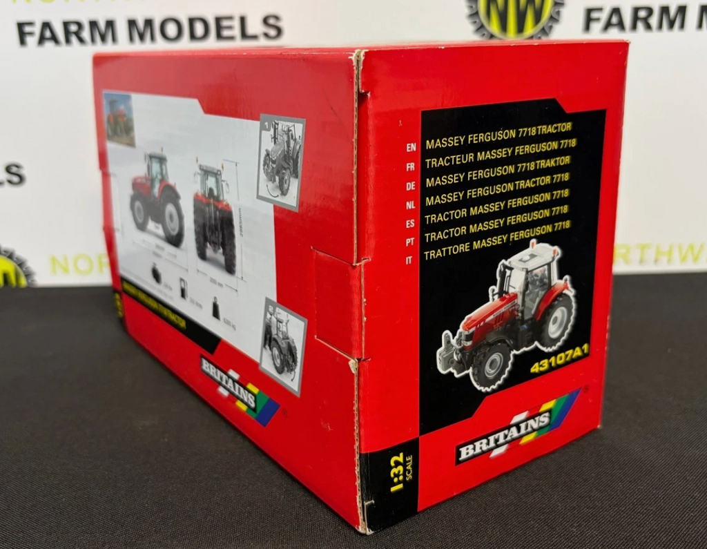BRITAINS 43107A1 1:32 SCALE MASSEY FERGUSON 7718 TRACTOR