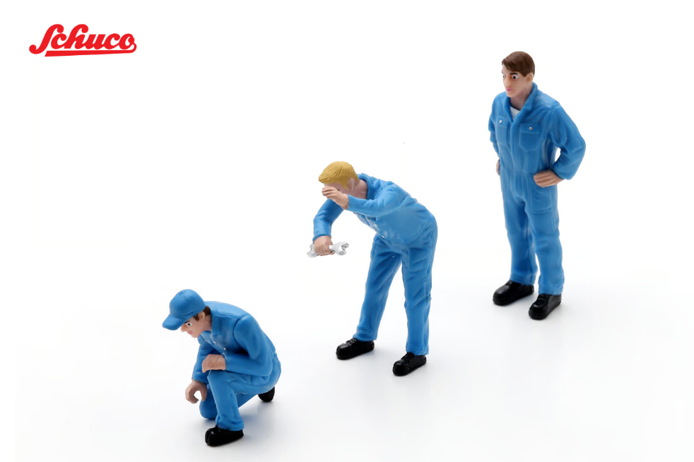 SCHUCO 1:32 SCALE 32U00022 MECHANIC FIGURE SET "FORTSCHRITT"