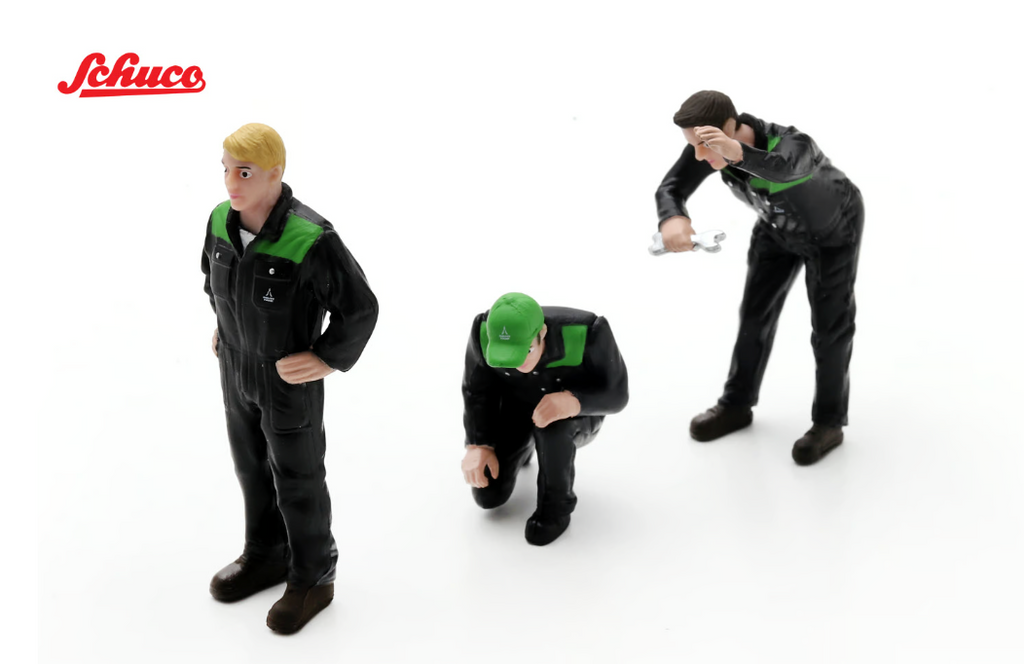 SCHUCO 1:32 SCALE 32U00021 MECHANIC FIGURE SET "DEUTZ"