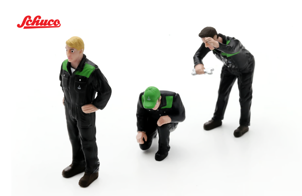 SCHUCO 1:32 SCALE 32U00021 MECHANIC FIGURE SET "DEUTZ"