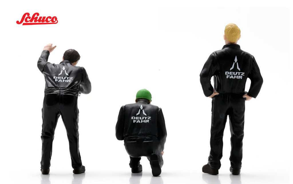 SCHUCO 1:32 SCALE 32U00021 MECHANIC FIGURE SET "DEUTZ"