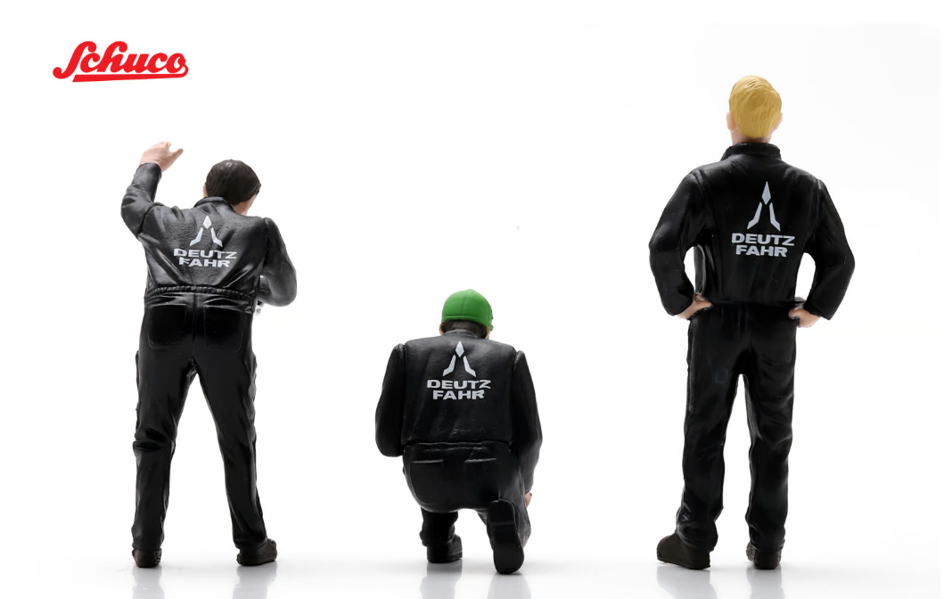 SCHUCO 1:32 SCALE 32U00021 MECHANIC FIGURE SET "DEUTZ"